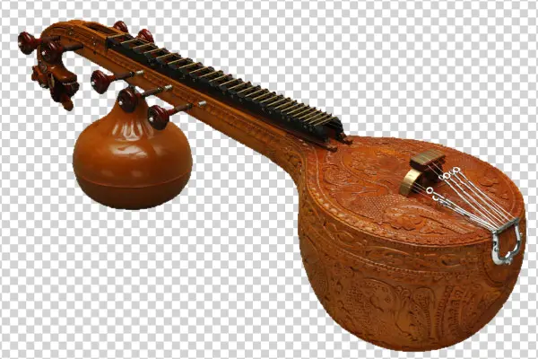 Traditional Indian Veena PNG Transparent Background