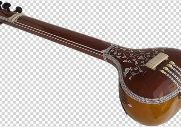Traditional Indian Tanpura Musical Instrument PNG