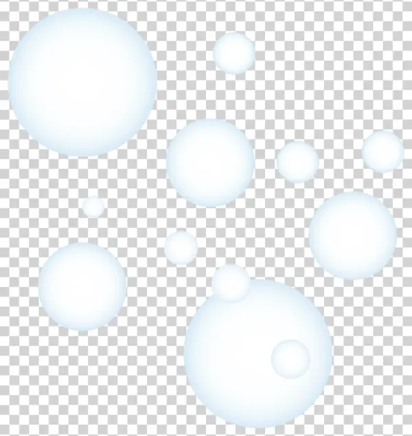 White Bubbles PNG Transparent Background