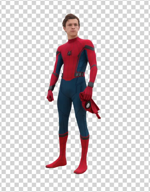 Spider-Man Tom Holland with Mask PNG Transparent
