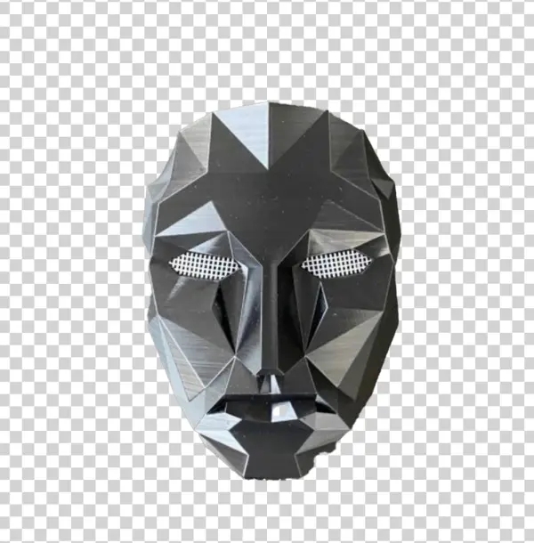 Black Geometric Mask PNG Transparent Background