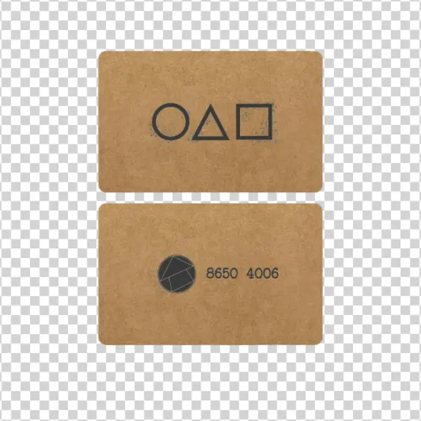 Squid Game Invitation Card with Symbols PNG