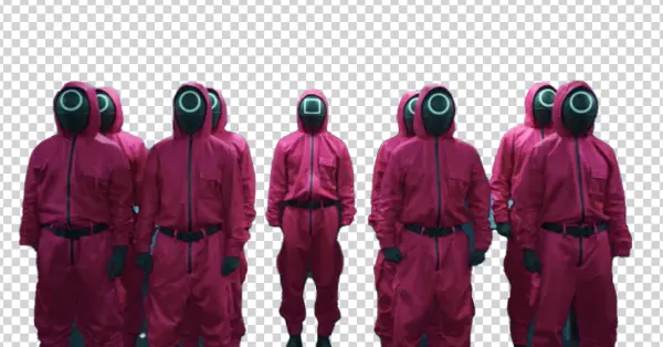 Squid Game Guards PNG Transparent Background