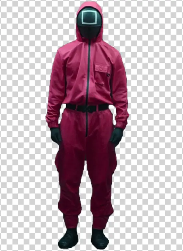 Squid Game Guard with Square Mask PNG Transparent Background