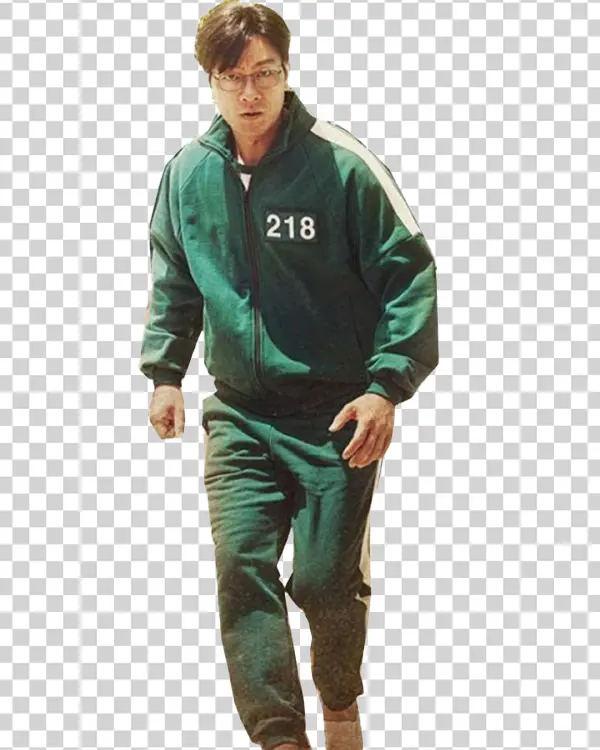 Cho Sang-woo (Player 218) from Squid Game PNG