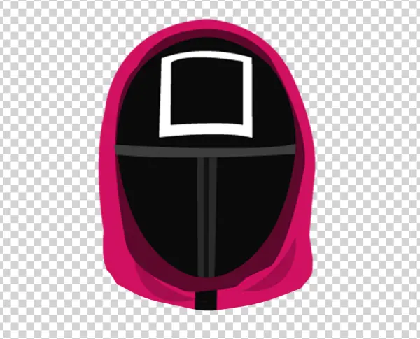 Squid Game Guard Mask (Square) PNG Transparent Background
