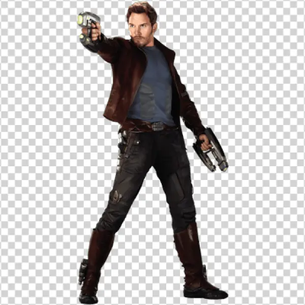 Star-Lord with Blasters PNG Transparent Background