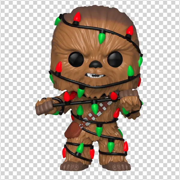 Chewbacca Christmas Lights Funko Pop PNG Transparent Background