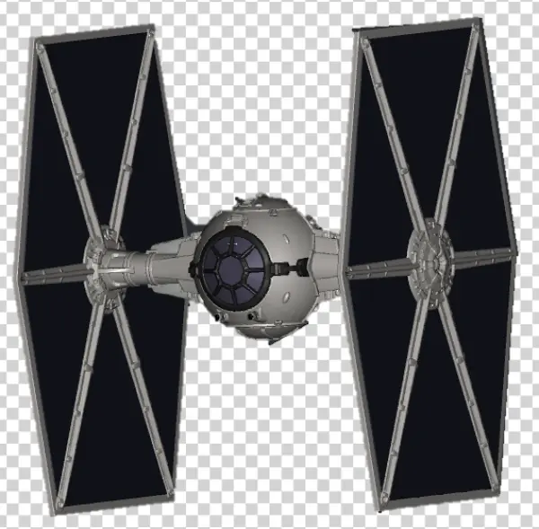 TIE Fighter Spaceship PNG Transparent Background