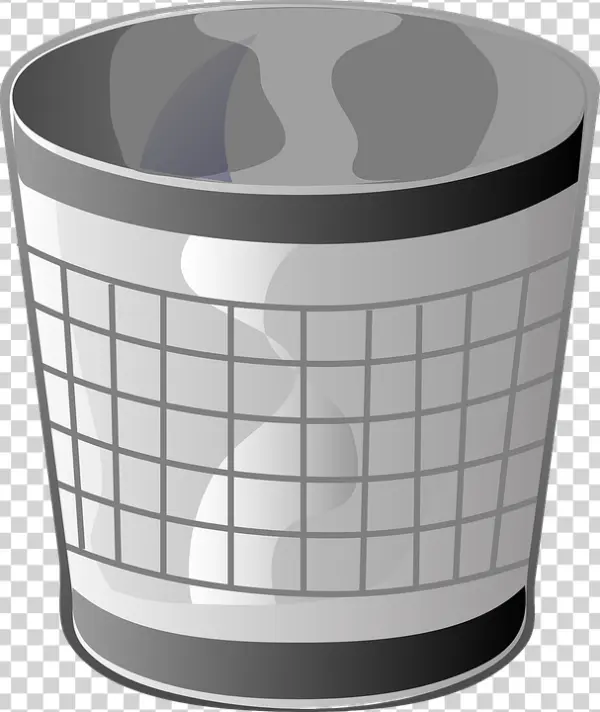 Gray Mesh Trash Can PNG Transparent Background