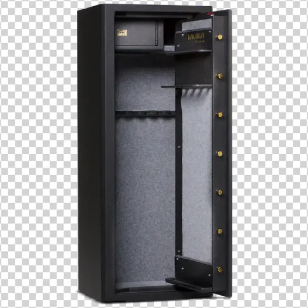 Open Black Gun Safe PNG Transparent Background