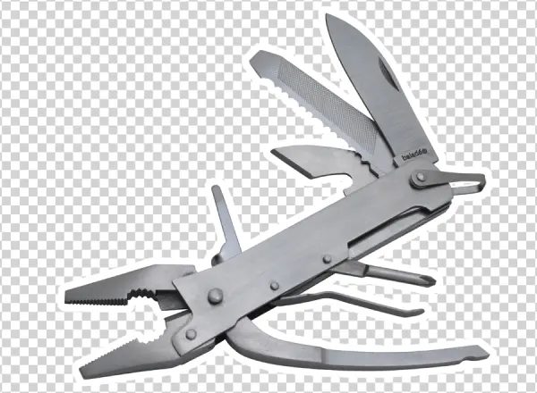 Silver Multi-tool with Pliers and Knife PNG