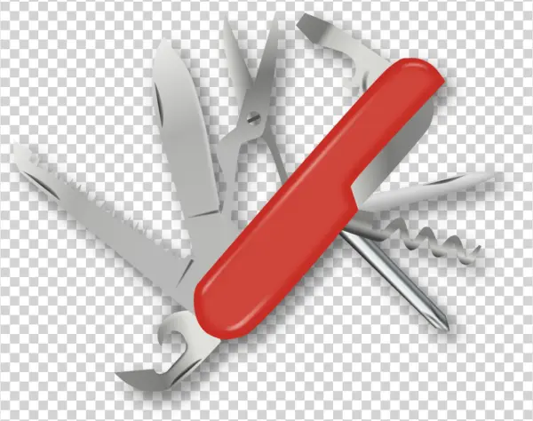 Red Multi-tool Swiss Army Knife PNG Transparent