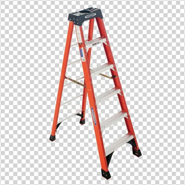 Werner Fiberglass Step Ladder PNG Transparent Background