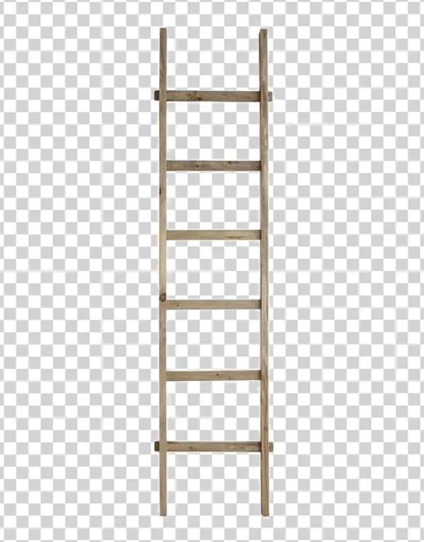 Rustic Wooden Ladder PNG Transparent Background