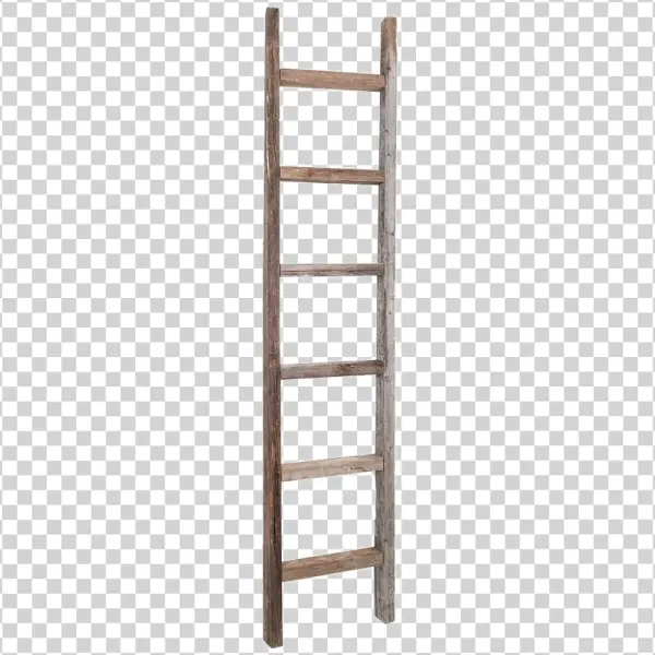 Rustic Wooden Ladder PNG Transparent Background