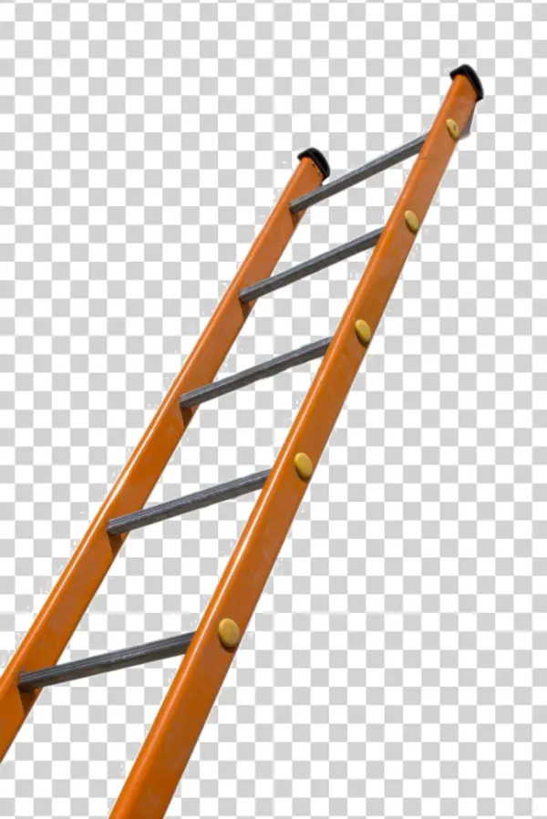 Orange Industrial Ladder PNG Transparent