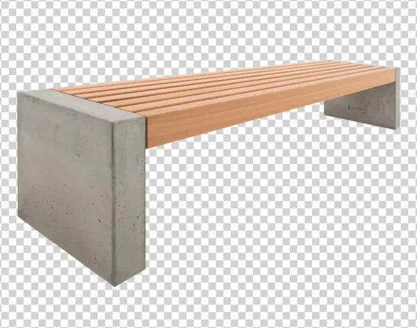 Modern Park Bench PNG Transparent Background