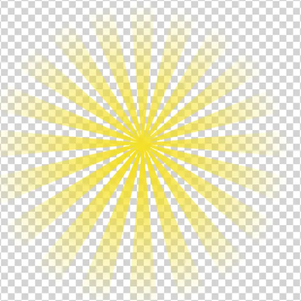Yellow Sunburst Transparent PNG
