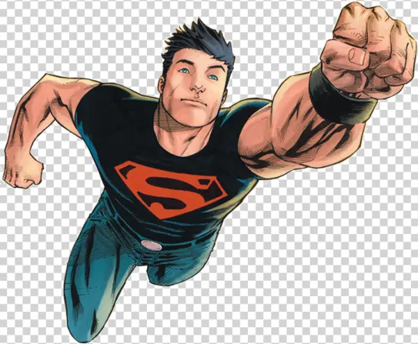 Superboy Flying Comic Art PNG