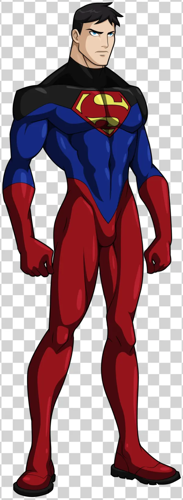 Superman Style Hero Character PNG Transparent
