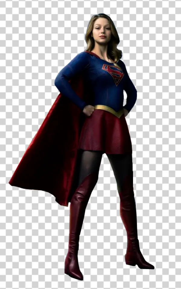 Supergirl Melissa Benoist Full Body PNG Transparent