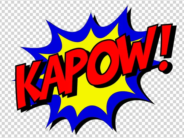 Kapow Comic Sound Effect PNG
