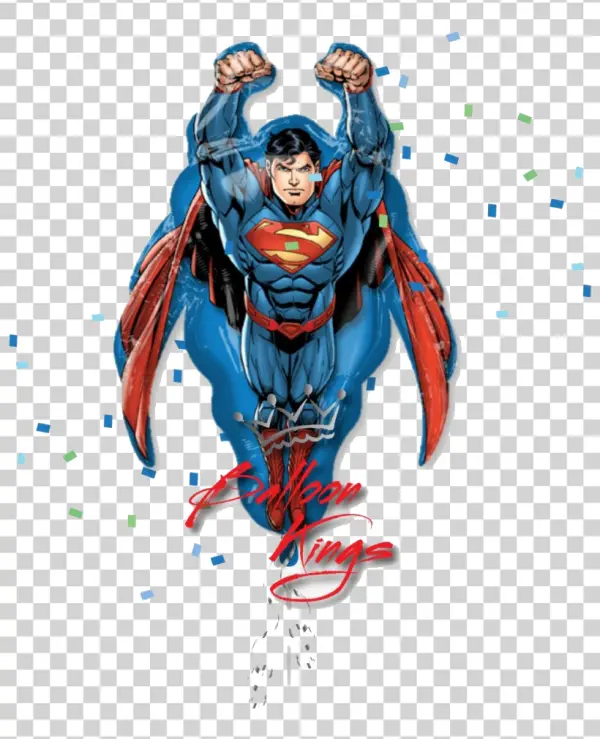Superman Flying Balloon PNG Transparent Background