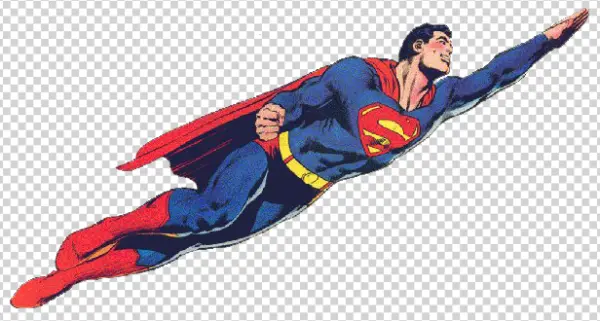 Classic Superman Flying PNG Transparent Background