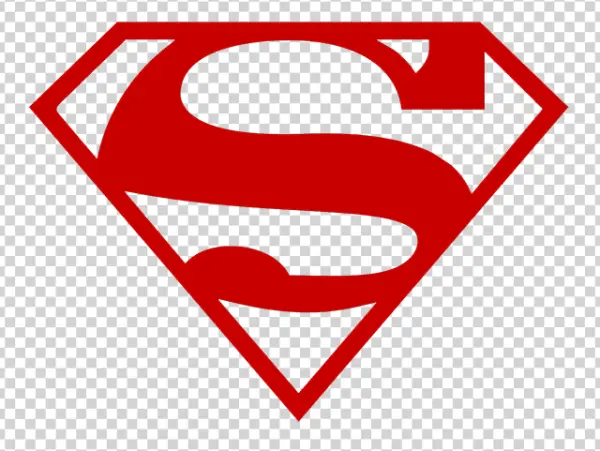 Red Superman Logo PNG Transparent Background