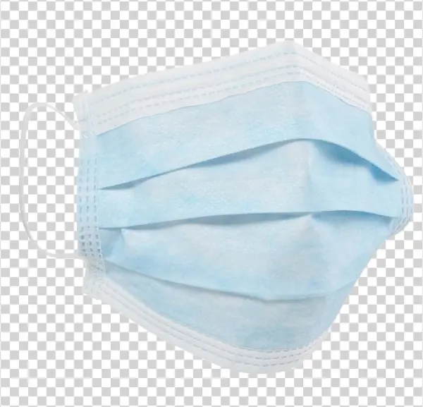 Blue Surgical Mask PNG Transparent Background