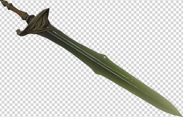 Fantasy Green Blade Sword PNG Transparent