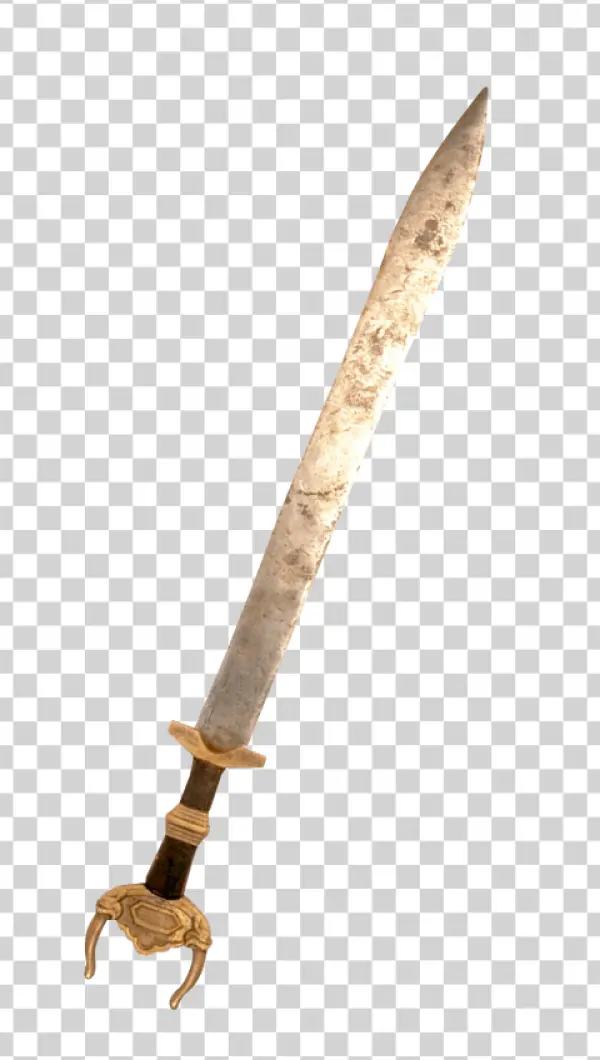 Ancient Rusty Sword PNG Transparent Background