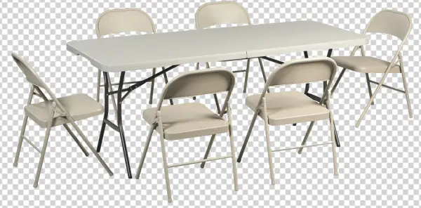 Folding Table and Chairs Set PNG Transparent Background