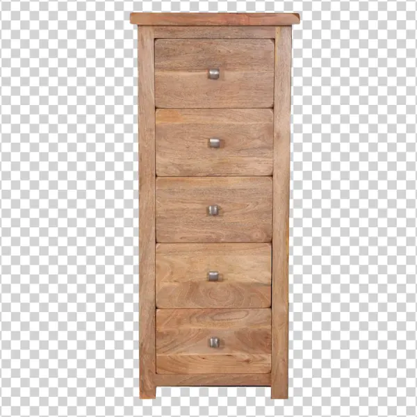 Rustic Wooden Chest of Drawers PNG Transparent Background