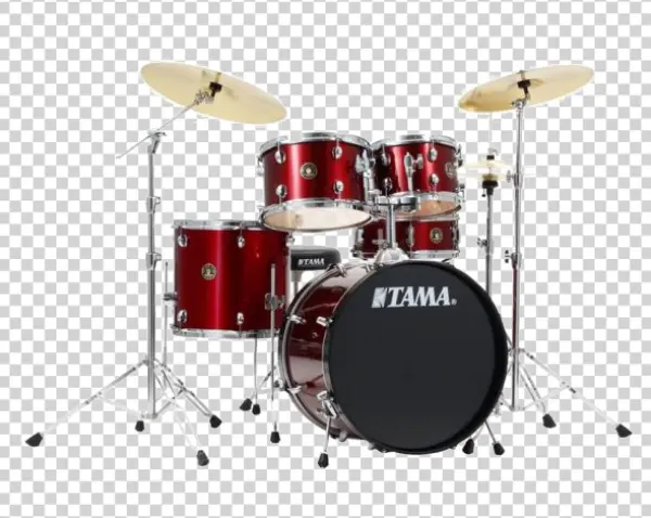 Red Tama Drum Kit PNG Transparent Background