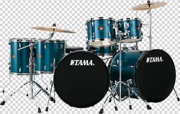 Blue Tama Drum Set PNG Transparent Background