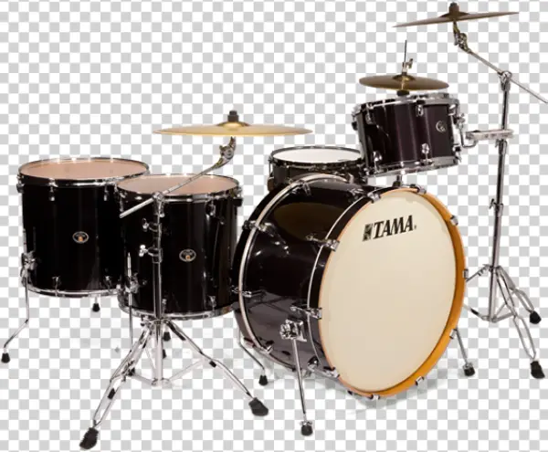 Black Tama Drum Kit PNG Transparent Background