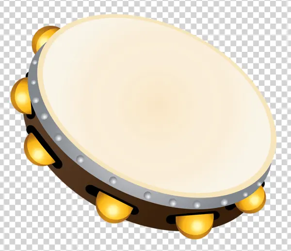 Tambourine Musical Instrument PNG Transparent