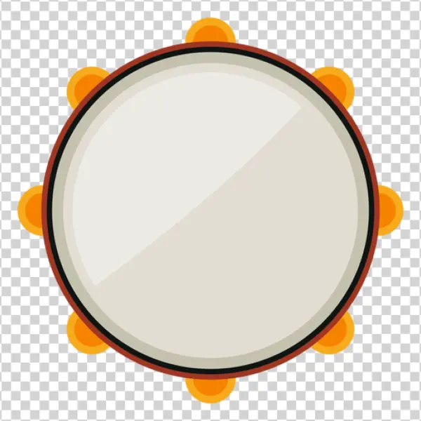 Cartoon Tambourine PNG Transparent Background