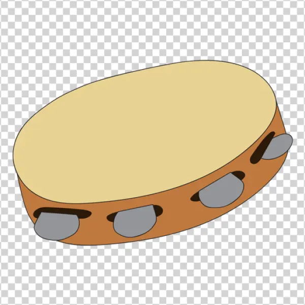 Cartoon Tambourine PNG Transparent Background