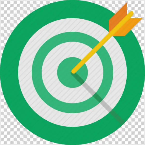 Target and Arrow Bullseye Icon PNG