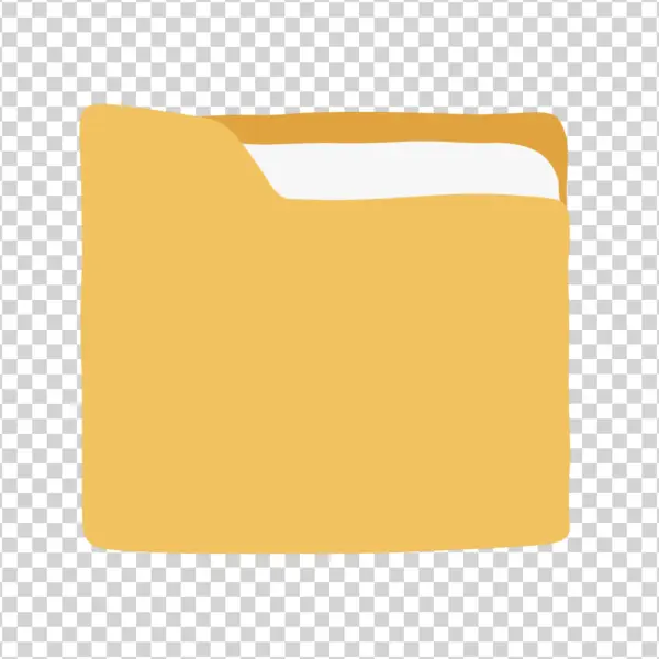 Cartoon Folder with Papers PNG Transparent Background