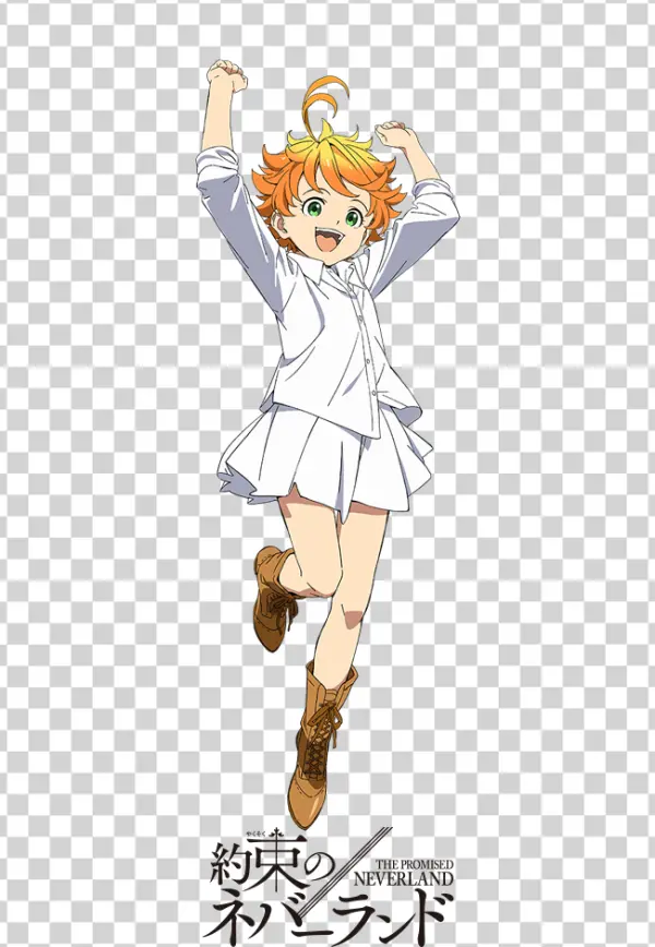 Emma The Promised Neverland Energetic Pose PNG