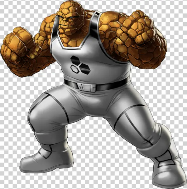 The Thing Marvel Superhero White Uniform PNG