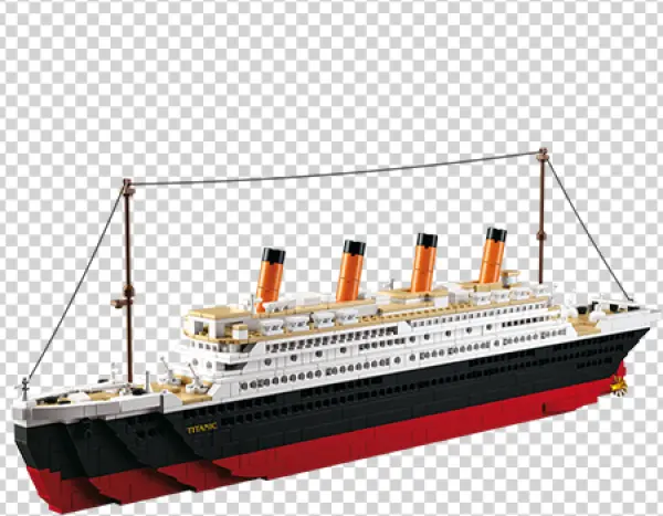 LEGO Titanic Model Ship PNG Transparent Background