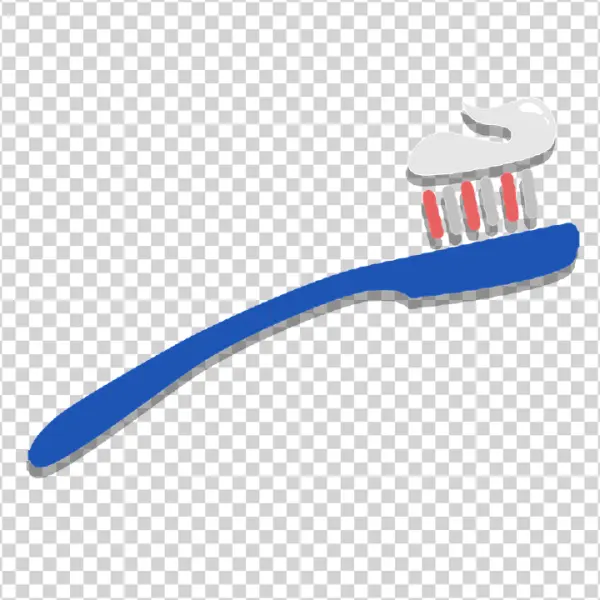 Toothbrush with Toothpaste PNG Transparent Background
