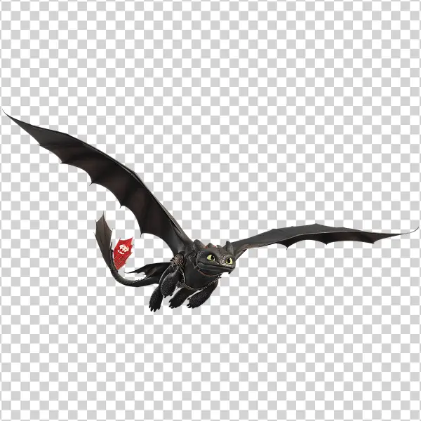 Toothless Flying Dragon PNG Transparent