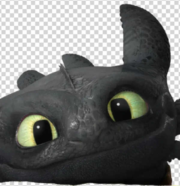 Toothless Dragon Cute Face PNG Transparent Background