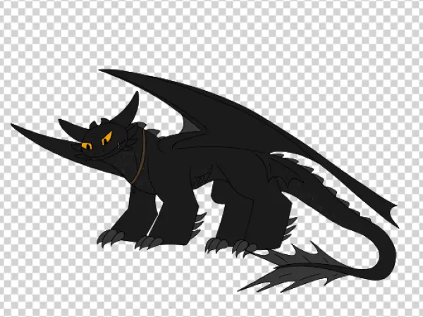 Toothless Dragon Character PNG Transparent Background